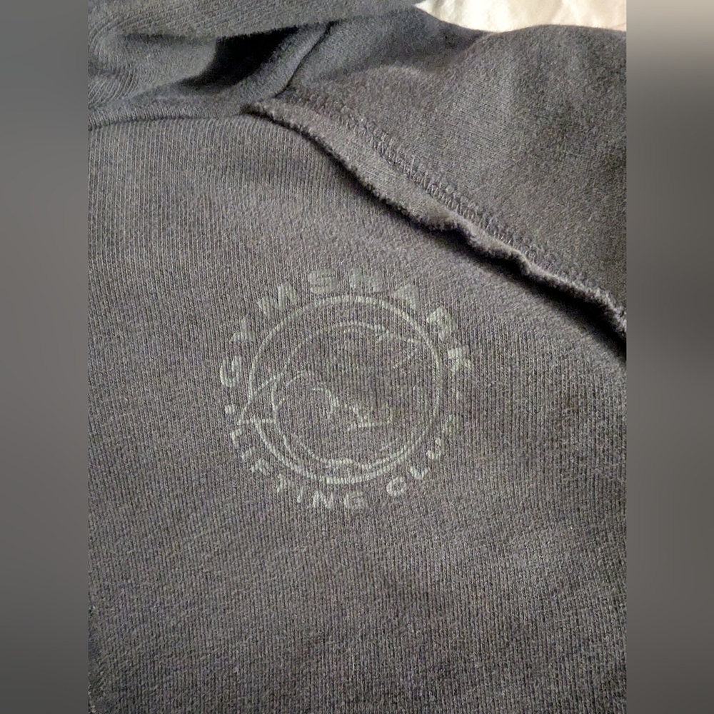 Gymshark Cropped Cotton Blend Hoodie - Raw Edge Hem - Raglan Sleeves - Picture 3 of 9